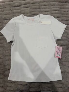 Apricot Lane White Short Sleeve Pocket Tee